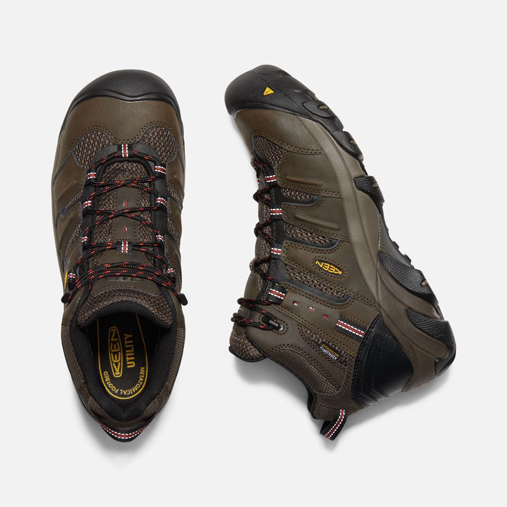 Botte de Travail Keen Homme Marron | Lansing Mid Waterproof (Steel Toe) | FGMES-6247